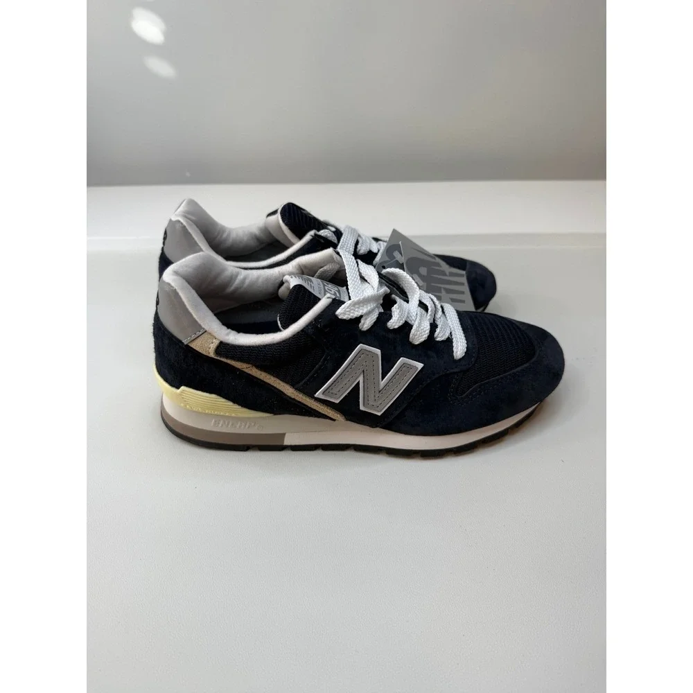 New Balance 996 Made USA Navy Blue Suede Mesh Sneakers Youth 6 Womens 7.5 New